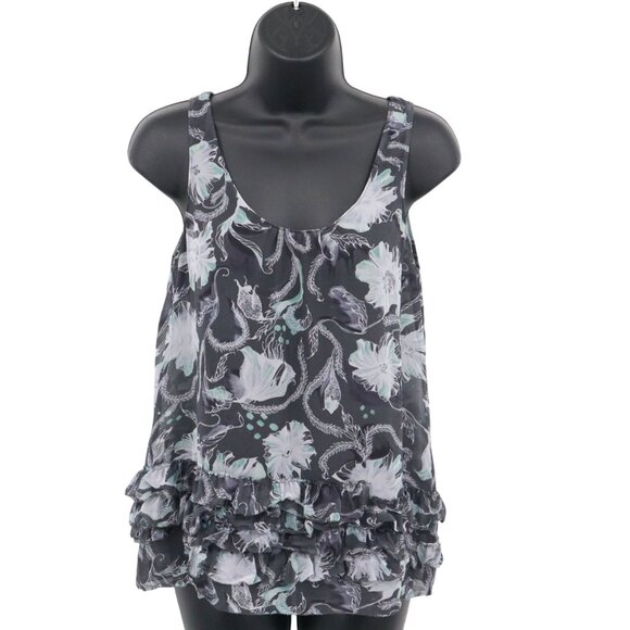 Eliot Silk Tank Top Women XS Black Boho Romantic Dark Feminine Whimsigoth Witchy - Picture 1 of 15
